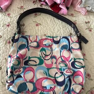 Coach signature ikat print fabric